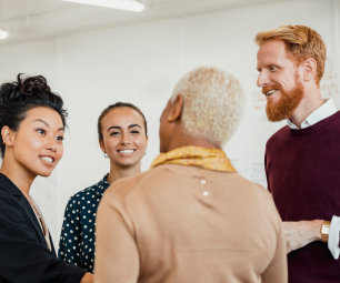 Team meeting in an office
