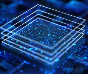 Close up of a computer chip