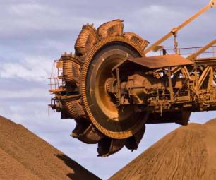 A digger on a construction site.