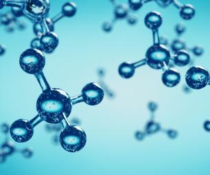 Illustration of methane molecules