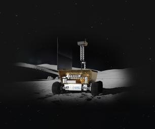 Illustration showing what Australia’s lunar rover would look like on the Moon. 