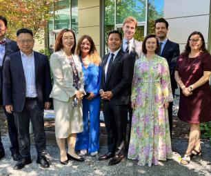 International Network of AI Safety Institutes meeting attendees pose for a photo