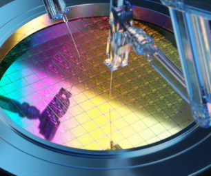 Robot arms making a semiconductor