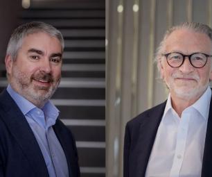 Photo of Kilian Kelly, CEO, Cynata Therapeutics with  Jeremy Curnock Cook, Founder and Managing Partner, BioScience Managers