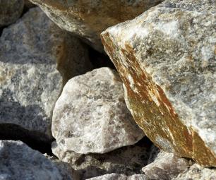 Lithium ores sitting in a pile