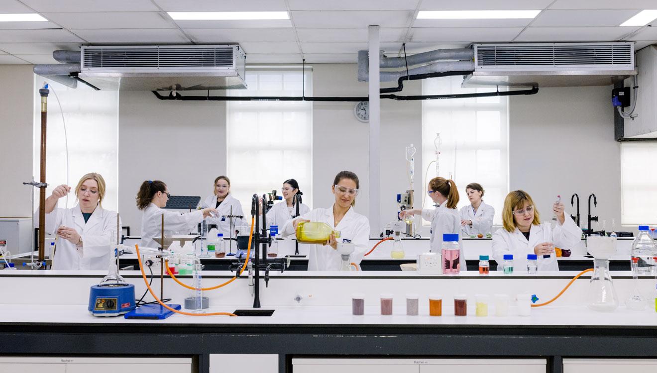 Photo of women scientists at work in a research lab