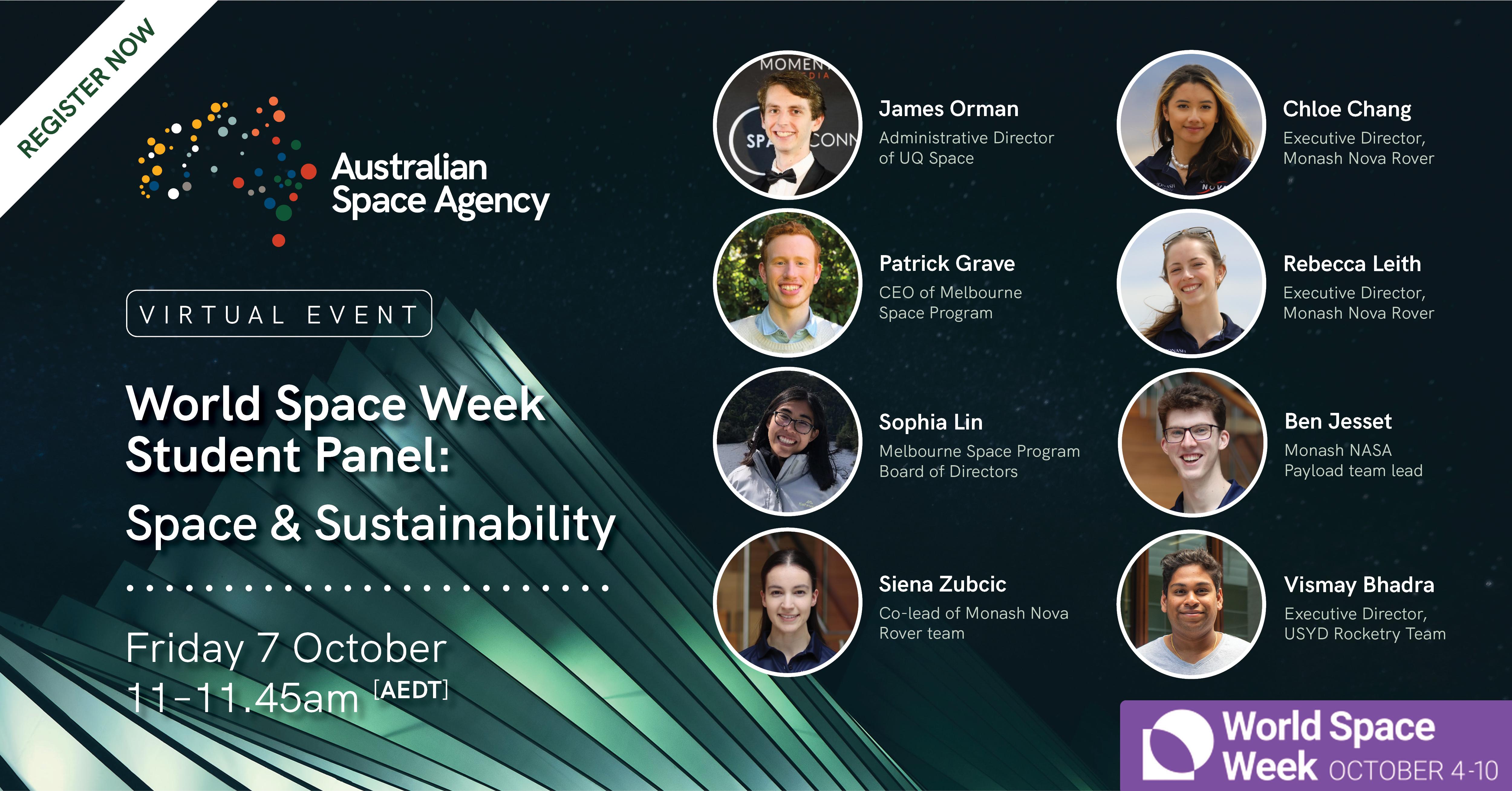 World space week event space and sustainability virtual student panel