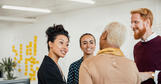 Team meeting in an office