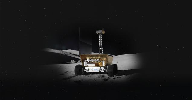 Illustration showing what Australia’s lunar rover would look like on the Moon. 