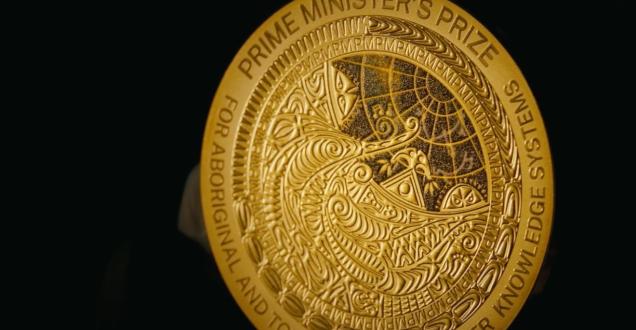 Prime Minister’s Prize for Aboriginal and Torres Strait Islander Knowledge Systems medallion