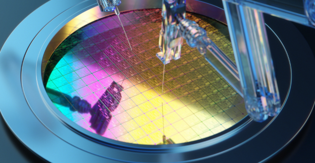 Robot arms making a semiconductor