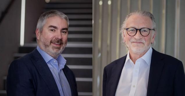 Photo of Kilian Kelly, CEO, Cynata Therapeutics with  Jeremy Curnock Cook, Founder and Managing Partner, BioScience Managers