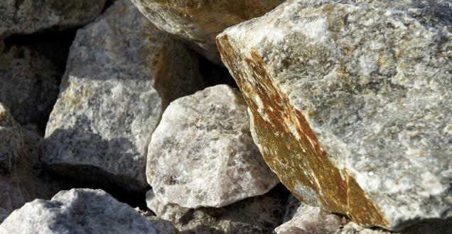 Lithium ores sitting in a pile