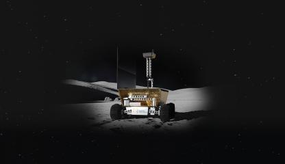 Illustration showing what Australia’s lunar rover would look like on the Moon. 