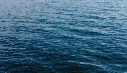 Close up shot of calm, blue ocean waters 