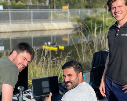 Abyss Solutions’ robotics team out in the field