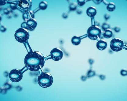 Illustration of methane molecules