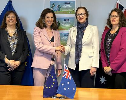 Paola Pamaploni (EEAS), Maria Cristina Russo (EU Co-Chair), Caroline Millar (Australia’s Ambassador to the EU) and Carolyn Patteson (Australia Co-Chair).