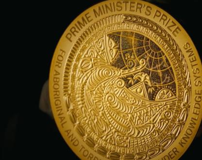 Prime Minister’s Prize for Aboriginal and Torres Strait Islander Knowledge Systems medallion