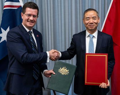 Robert Jeremenko, Deputy Secretary, Resources and Strategy Group and Vice Minister Xin Guobin, Ministry of Industry and Information Technology.