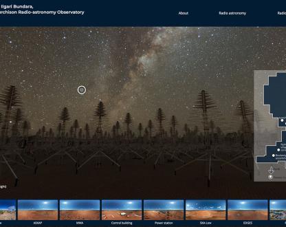 Image showing a virtual tour of the SKA Observatory. 