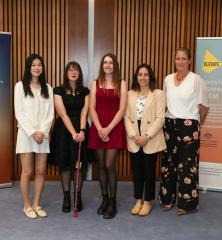 Selina (Yingxin) Li, Kiowa Scott‐Hurley, Charlize Liebrand, Veronica Karakousis, Peta Estens are among the 50 scholarship recipients of the Elevate: Boosting Women in STEM program. 
